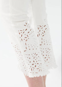 PULL-ON LACE CAPRI-Bottoms-FRENCH DRESSING JEANS-Coriander