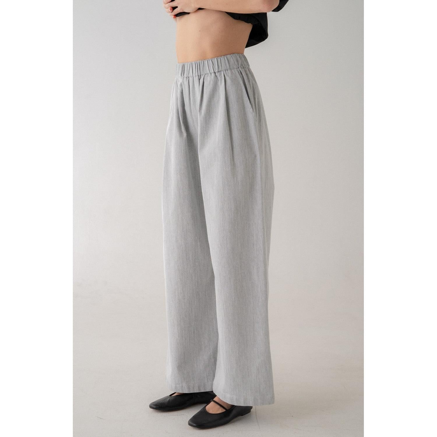 PULL ON TROUSERS | PLEATED-Bottoms-ELLE GREY-Coriander