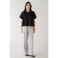 PULL ON TROUSERS | PLEATED-Bottoms-ELLE GREY-SMALL-GREY-Coriander