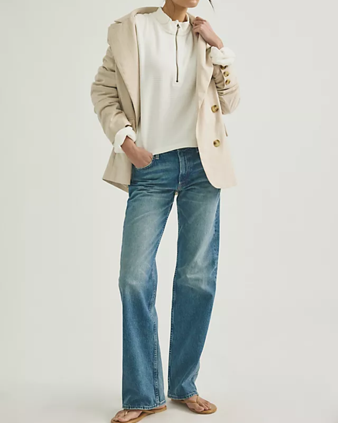 PULLOVER | CELESTE QUARTER ZIP-Top-FREE PEOPLE-Coriander