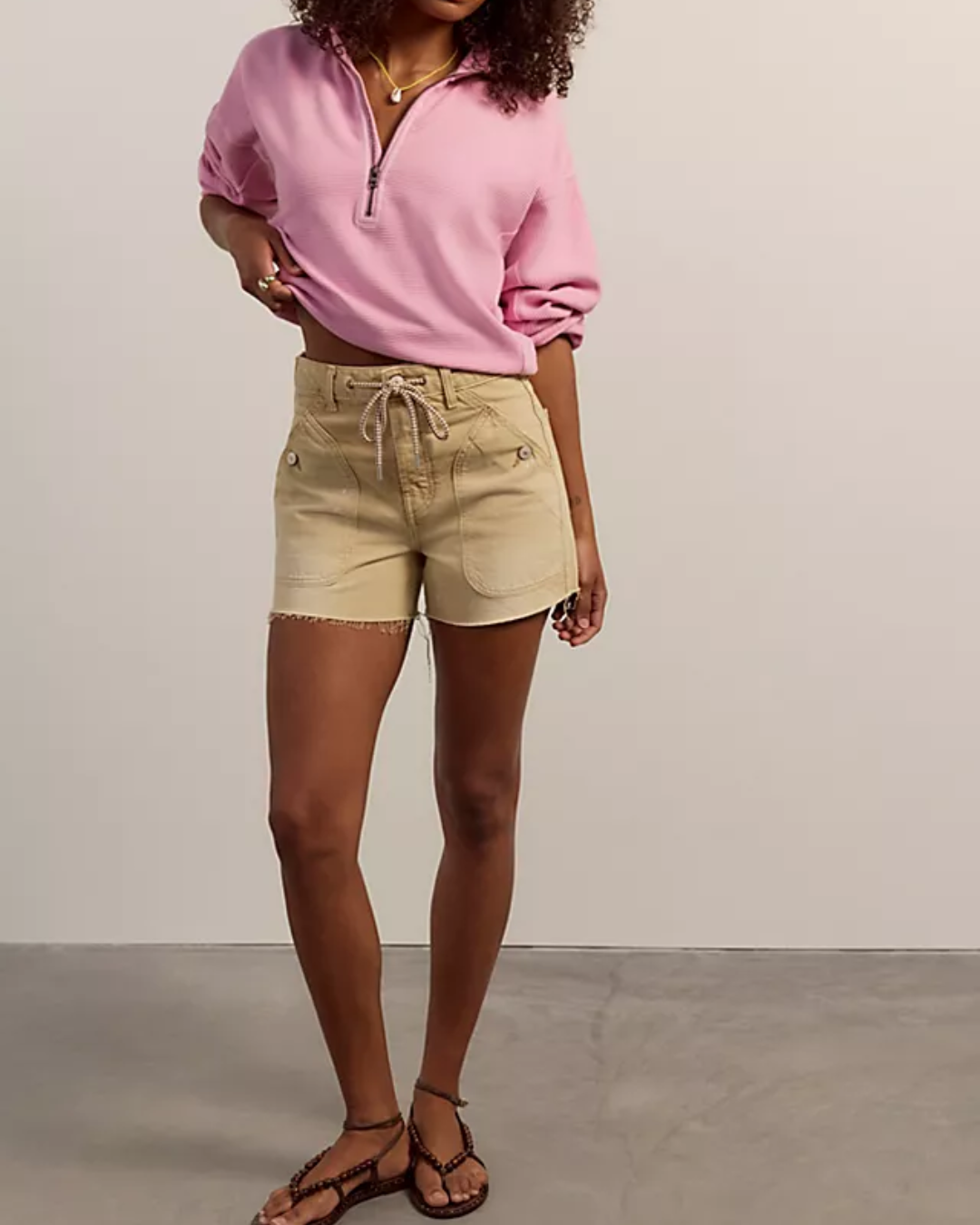 PULLOVER | CELESTE QUARTER ZIP-Top-FREE PEOPLE-Coriander