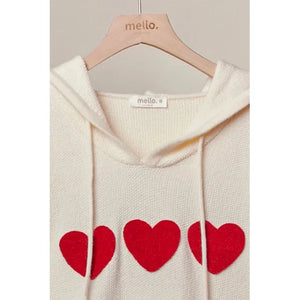 PULLOVER HOODIE | HEARTS & STRIPES-Jackets & Sweaters-MELLO-Coriander