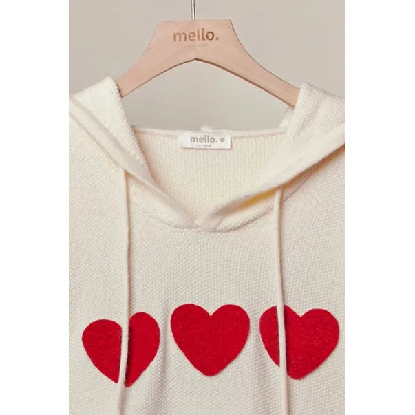 PULLOVER HOODIE | HEARTS & STRIPES-Jackets & Sweaters-MELLO-Coriander