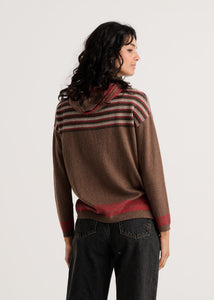 PULLOVER HOODIE SWEATER | FAIR ISLE-Jackets & Sweaters-ZAKET & PLOVER-Coriander