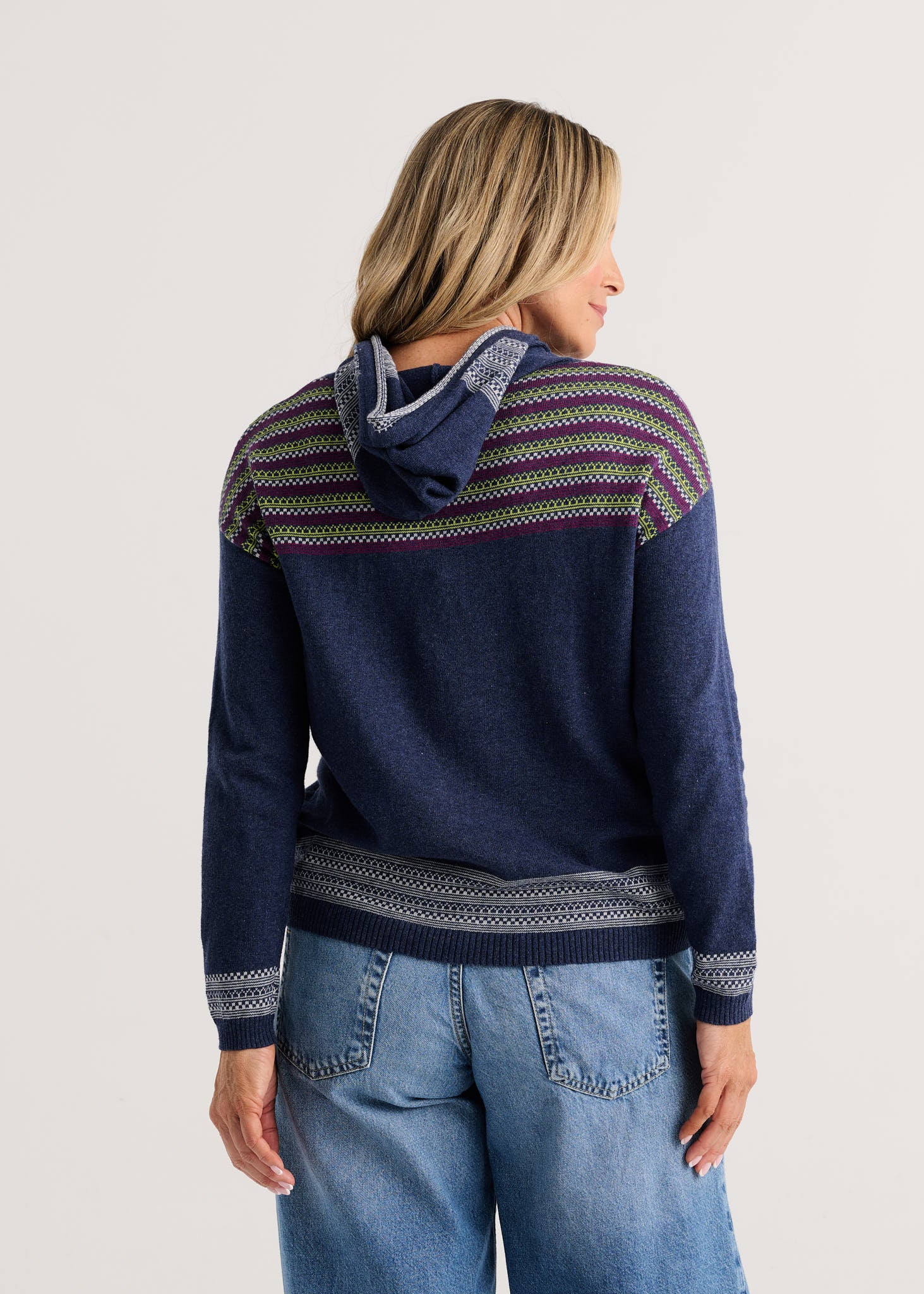 PULLOVER HOODIE SWEATER | FAIR ISLE-Jackets & Sweaters-ZAKET & PLOVER-Coriander