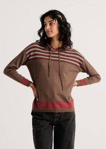PULLOVER HOODIE SWEATER | FAIR ISLE-Jackets & Sweaters-ZAKET & PLOVER-XSMALL-COCOA-Coriander