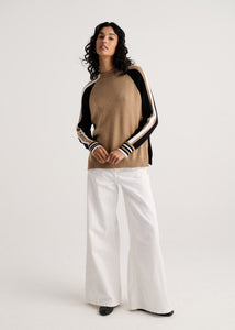 PULLOVER REVERSIBLE SWEATER | TWO-WAY FUNNEL NECK-Jackets & Sweaters-ZAKET & PLOVER-Coriander