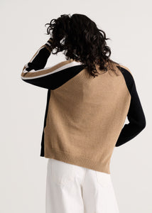 PULLOVER REVERSIBLE SWEATER | TWO-WAY FUNNEL NECK-Jackets & Sweaters-ZAKET & PLOVER-Coriander
