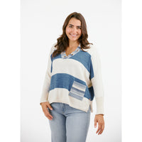 PULLOVER | SAGE-Jackets & Sweaters-SHANNON PASSERO-SMALL-CREAM-INDIGO STRIPE-Coriander