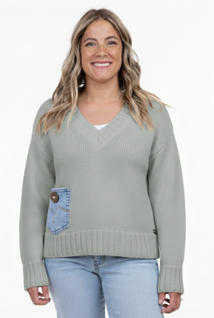 PULLOVER SWEATER | ANNISTON-Jackets & Sweaters-SHANNON PASSERO-SMALL-SEA GRASS-Coriander