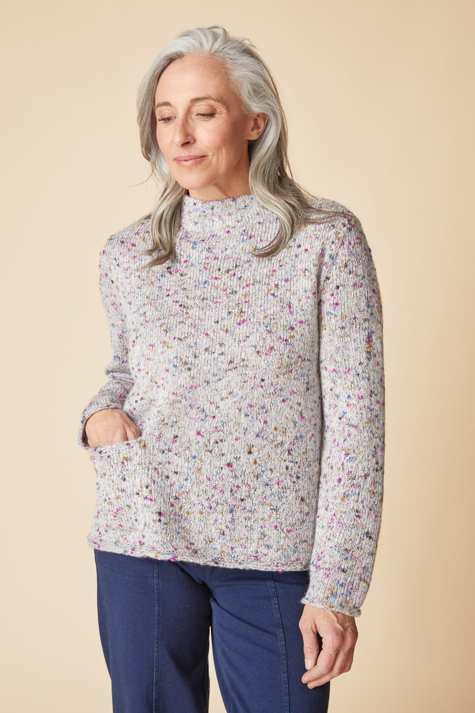 PULLOVER SWEATER | AURORA: DOVE-Jackets & Sweaters-HABITAT-Coriander