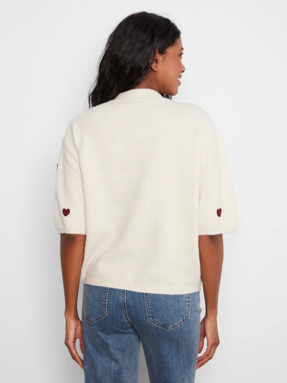 PULLOVER SWEATER | BALLOON SLEEVE & HEARTS