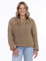 PULLOVER SWEATER | BELVA-Jackets & Sweaters-SHANNON PASSERO-SMALL-WALNUT-Coriander