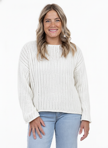 PULLOVER SWEATER | BELVA-Jackets & Sweaters-SHANNON PASSERO-SMALL-WHITE-Coriander