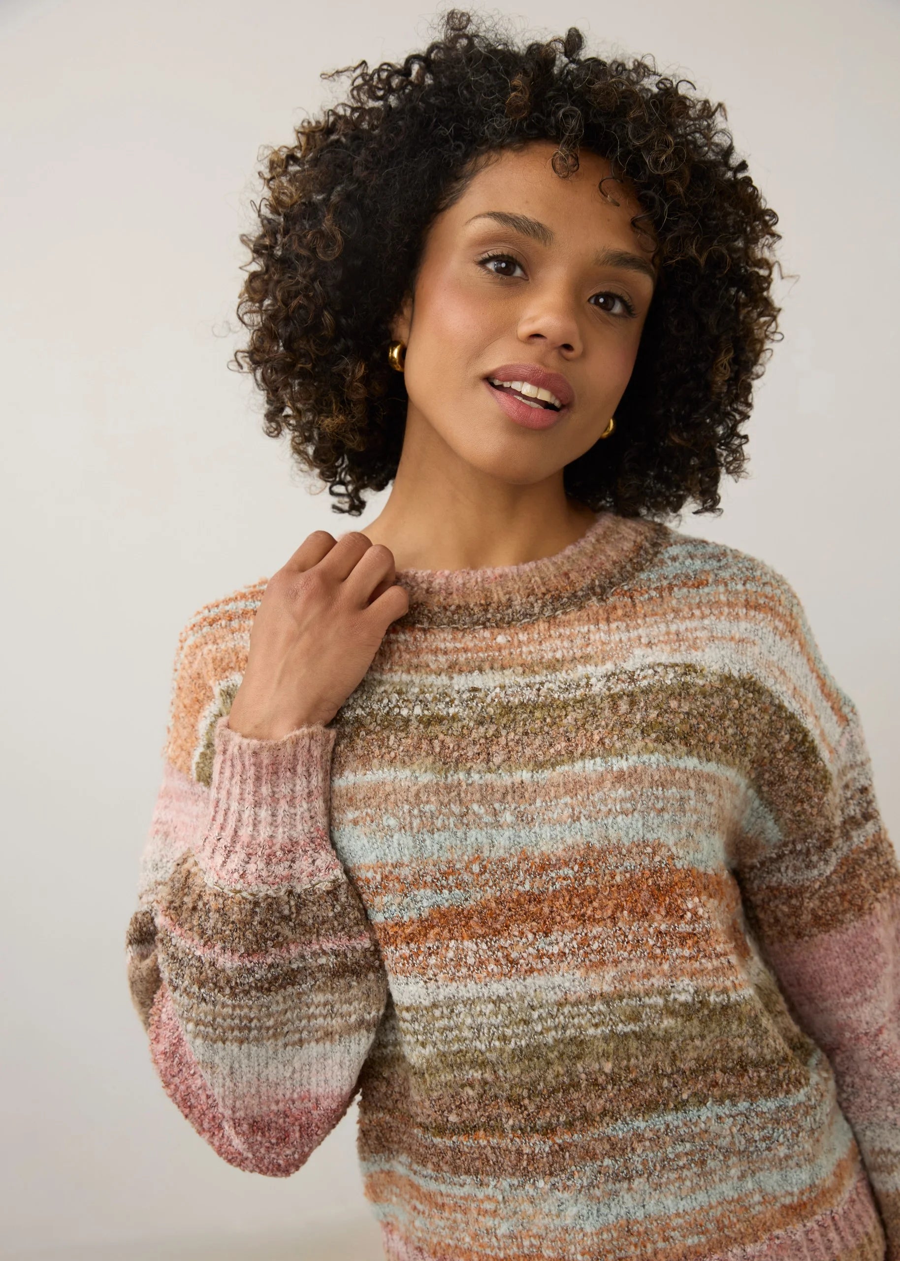 PULLOVER SWEATER | BOAT NECK BOUCLE-Jackets & Sweaters-FRENCH DRESSING JEANS-Coriander