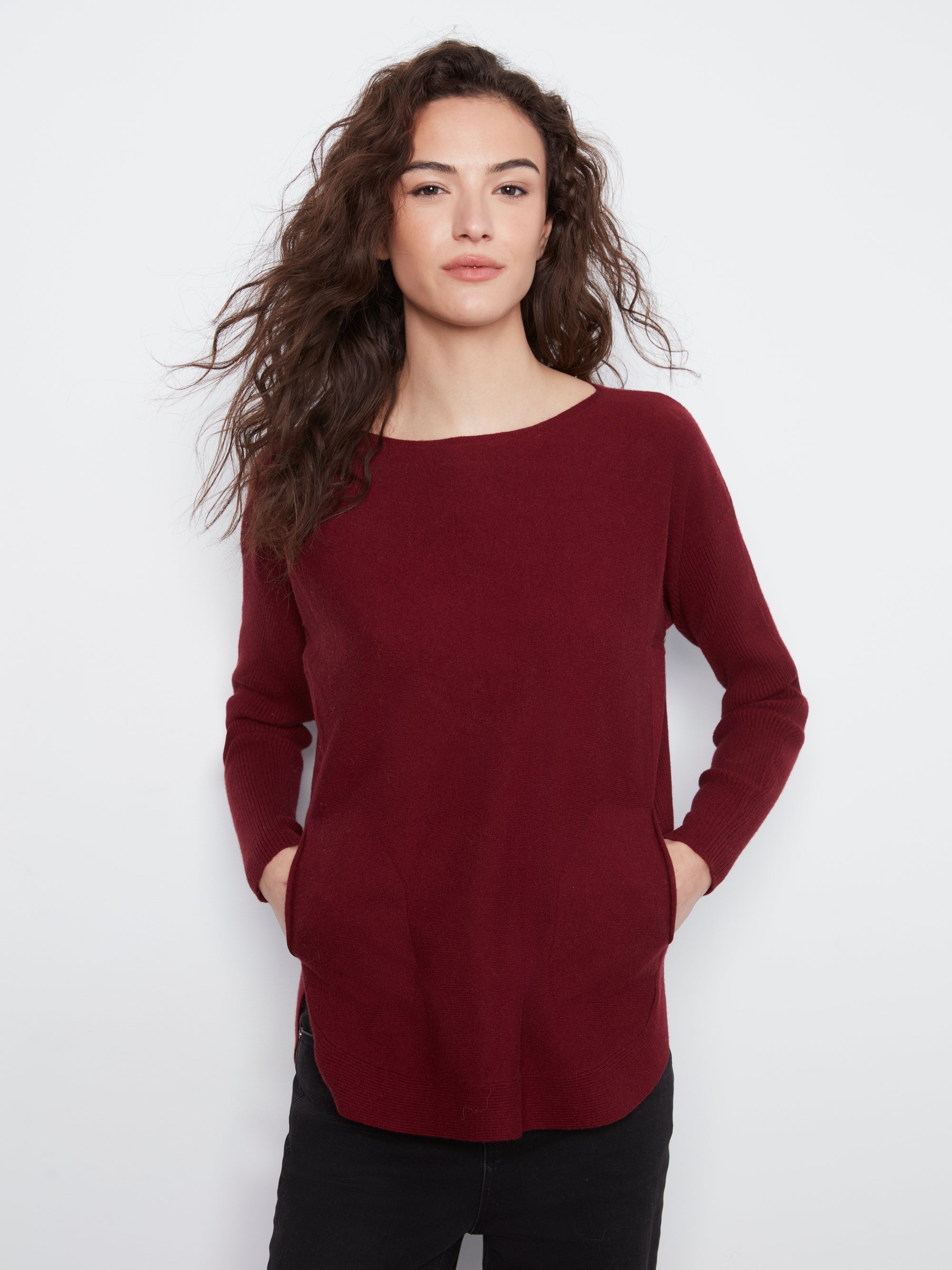 PULLOVER SWEATER | BOATNECK EYELET