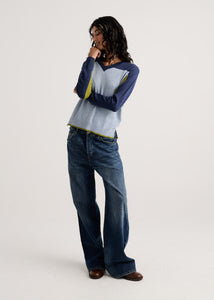 PULLOVER SWEATER | COLOUR THEORY V-NECK-Jackets & Sweaters-ZAKET & PLOVER-Coriander