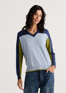 PULLOVER SWEATER | COLOUR THEORY V-NECK-Jackets & Sweaters-ZAKET & PLOVER-XSMALL-JEAN-Coriander