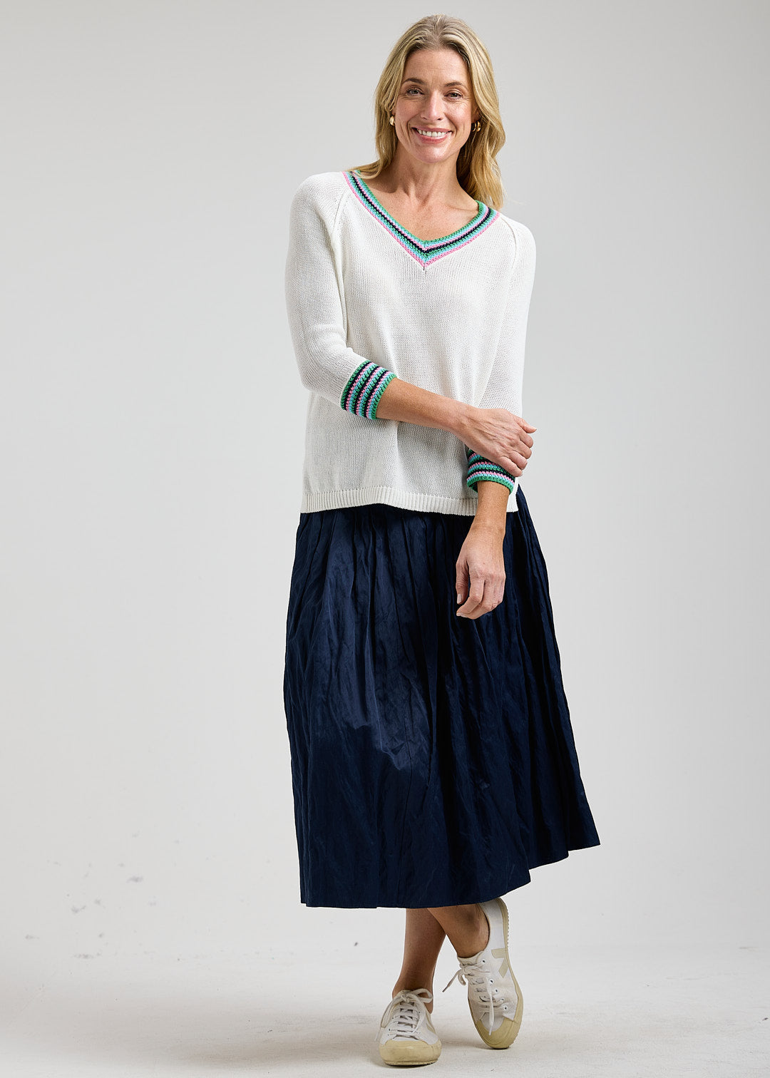 PULLOVER SWEATER | CROCHET TRIM-Jackets & Sweaters-ZAKET & PLOVER-Coriander