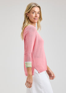 PULLOVER SWEATER | CROCHET TRIM-Jackets & Sweaters-ZAKET & PLOVER-Coriander