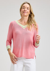 PULLOVER SWEATER | CROCHET TRIM-Jackets & Sweaters-ZAKET & PLOVER-Coriander