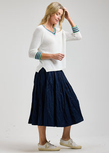 PULLOVER SWEATER | CROCHET TRIM-Jackets & Sweaters-ZAKET & PLOVER-Coriander