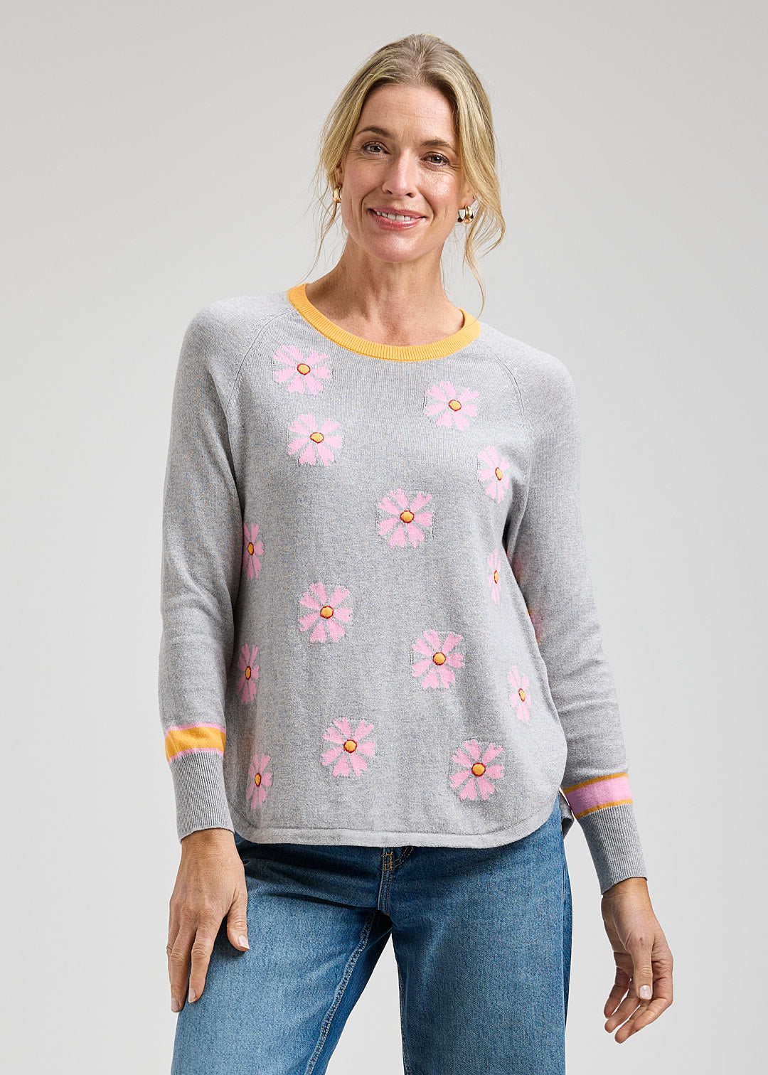 PULLOVER SWEATER | DAISY CHAIN-Jackets & Sweaters-ZAKET & PLOVER-XSMALL-MARL-Coriander