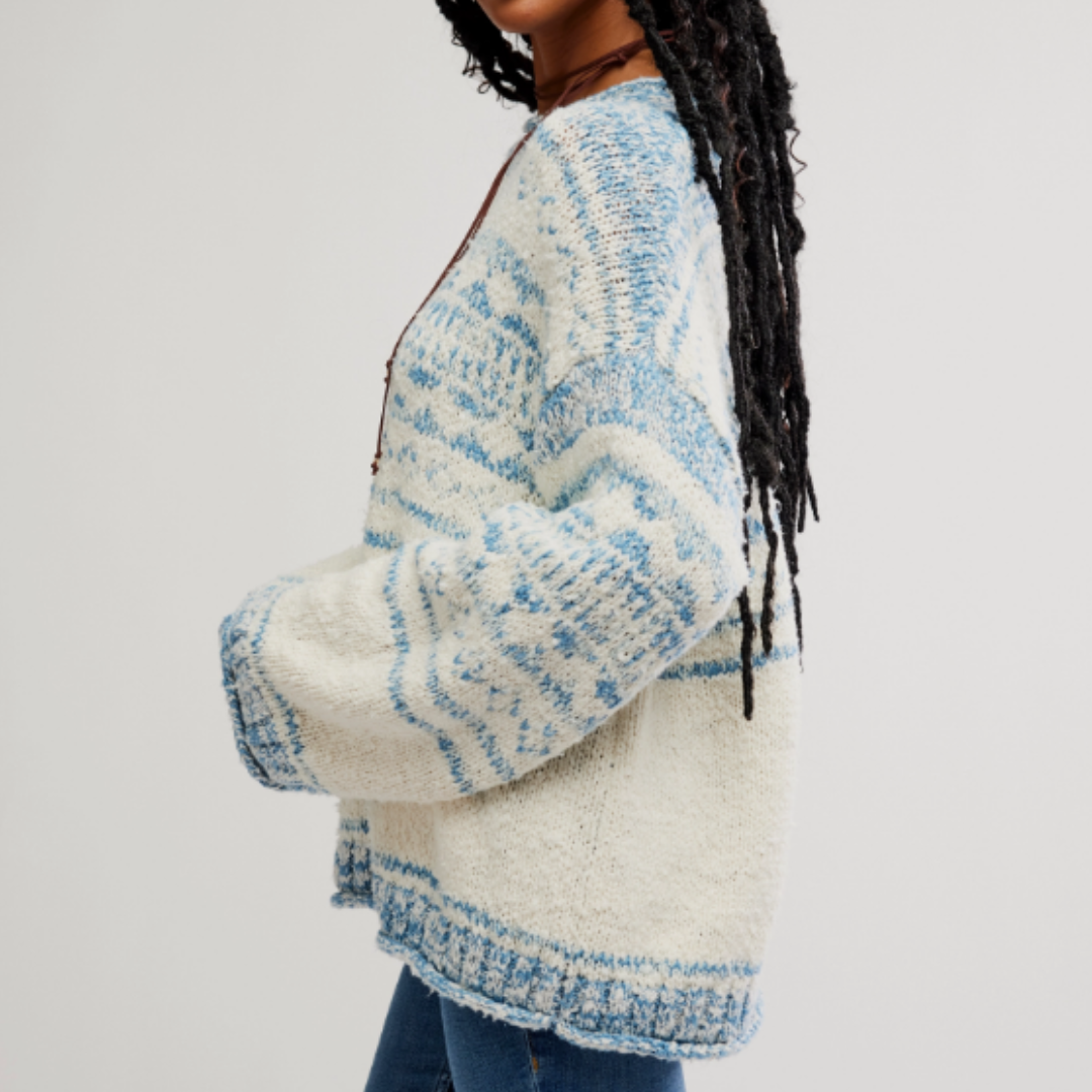 PULLOVER SWEATER | DANI PATTERNED-Jackets & Sweaters-FREE PEOPLE-Coriander