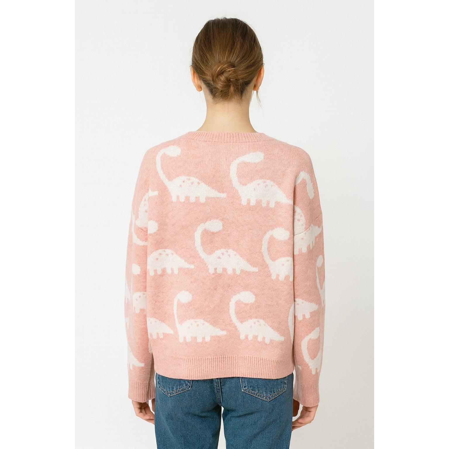 PULLOVER SWEATER | DINOSAUR-Jackets & Sweaters-DREAMERS BY DEBUT-Coriander