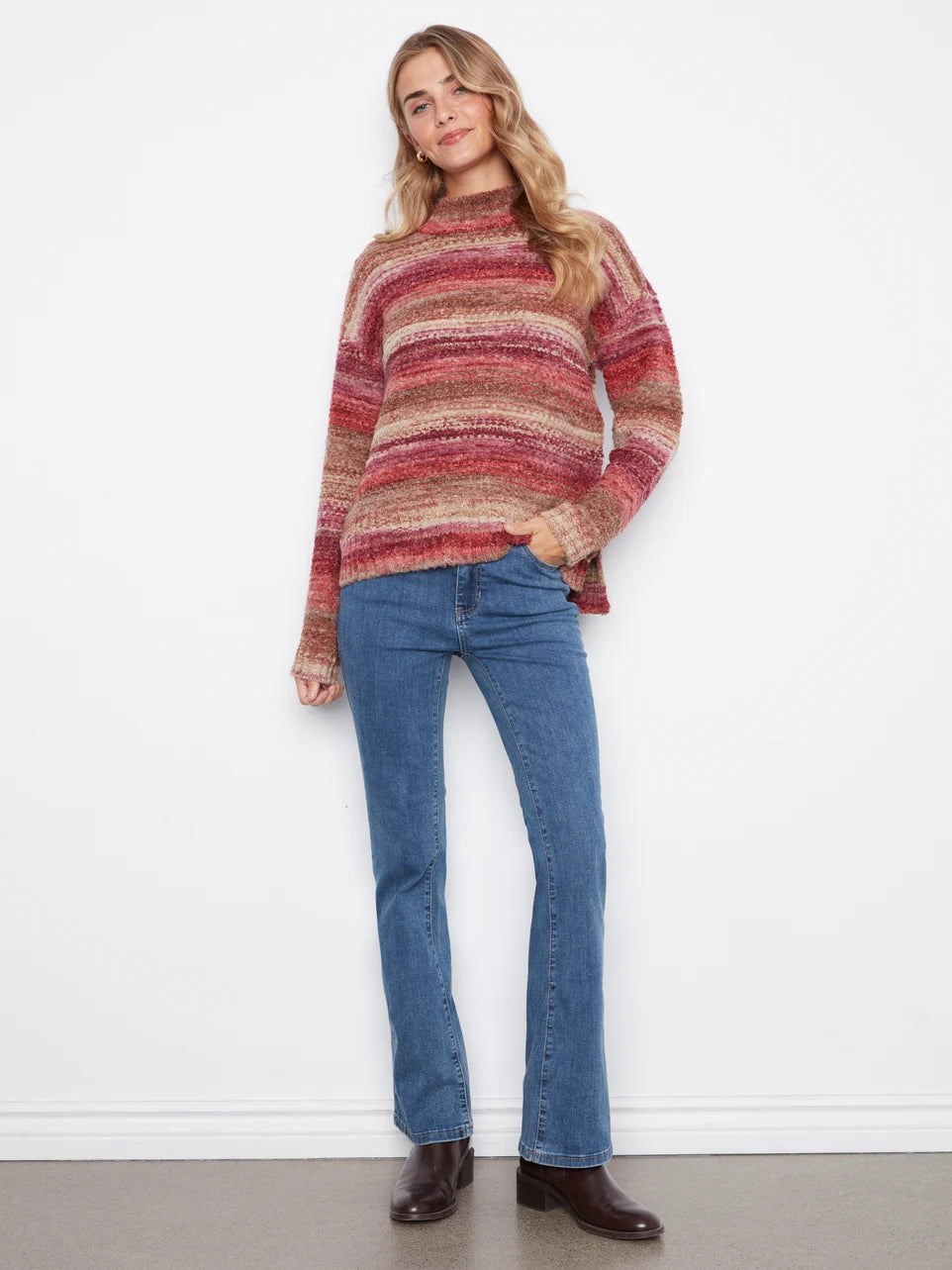 PULLOVER SWEATER | DROP SHOULDER: MULBERRY
