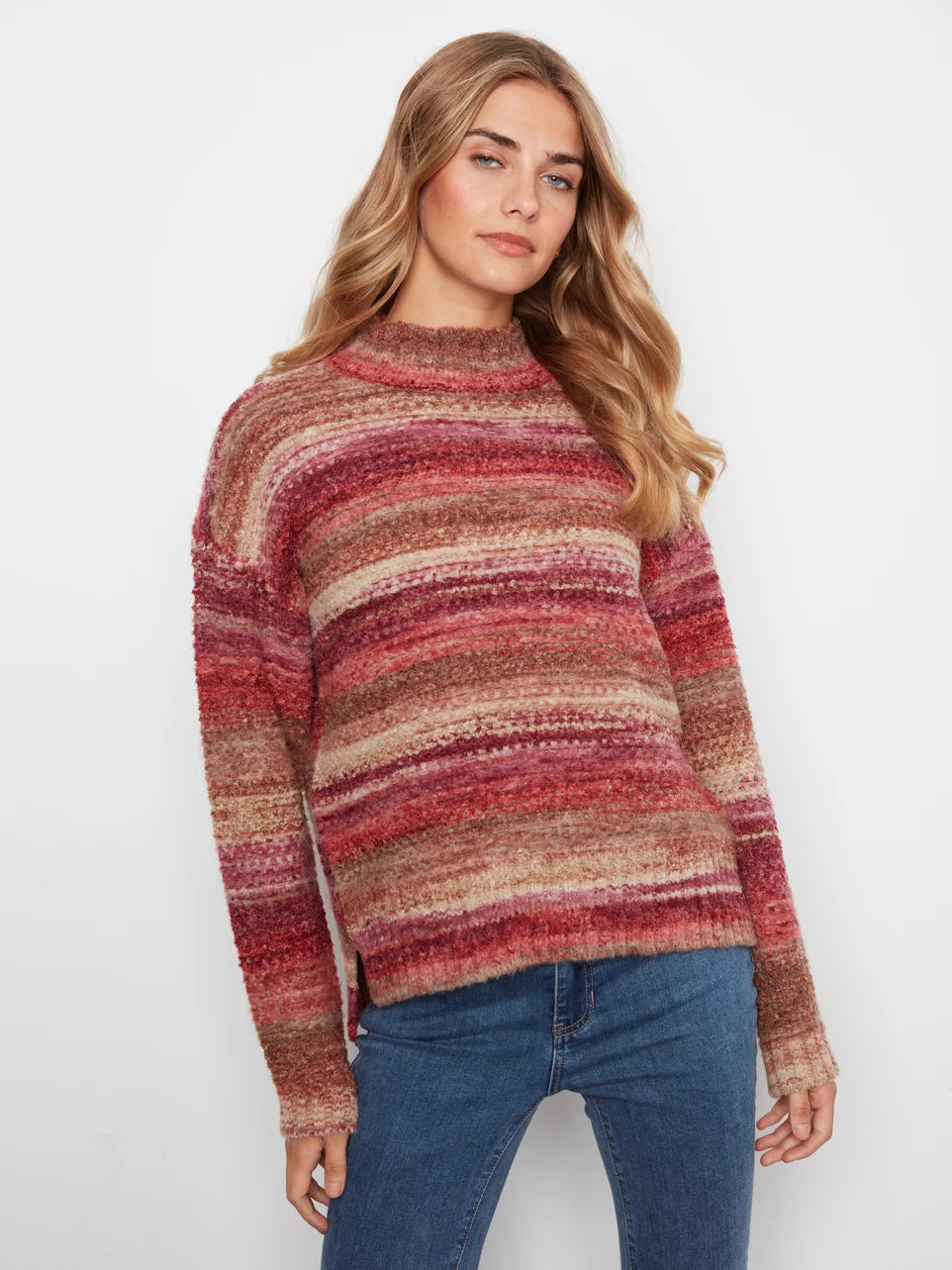PULLOVER SWEATER | DROP SHOULDER: MULBERRY