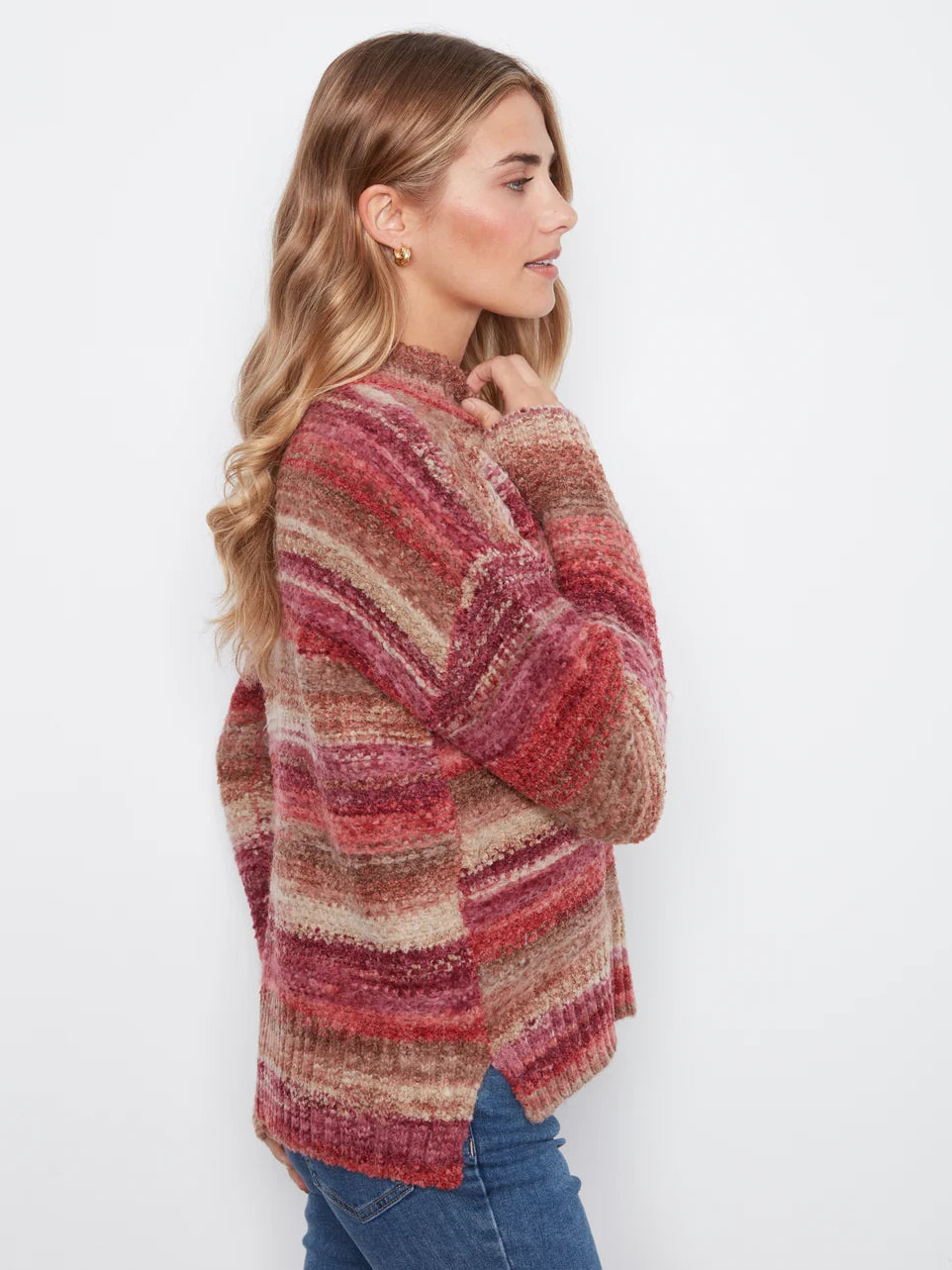 PULLOVER SWEATER | DROP SHOULDER: MULBERRY