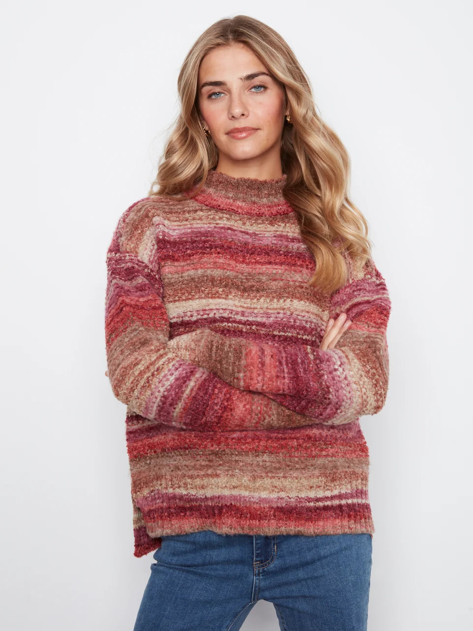 PULLOVER SWEATER | DROP SHOULDER: MULBERRY