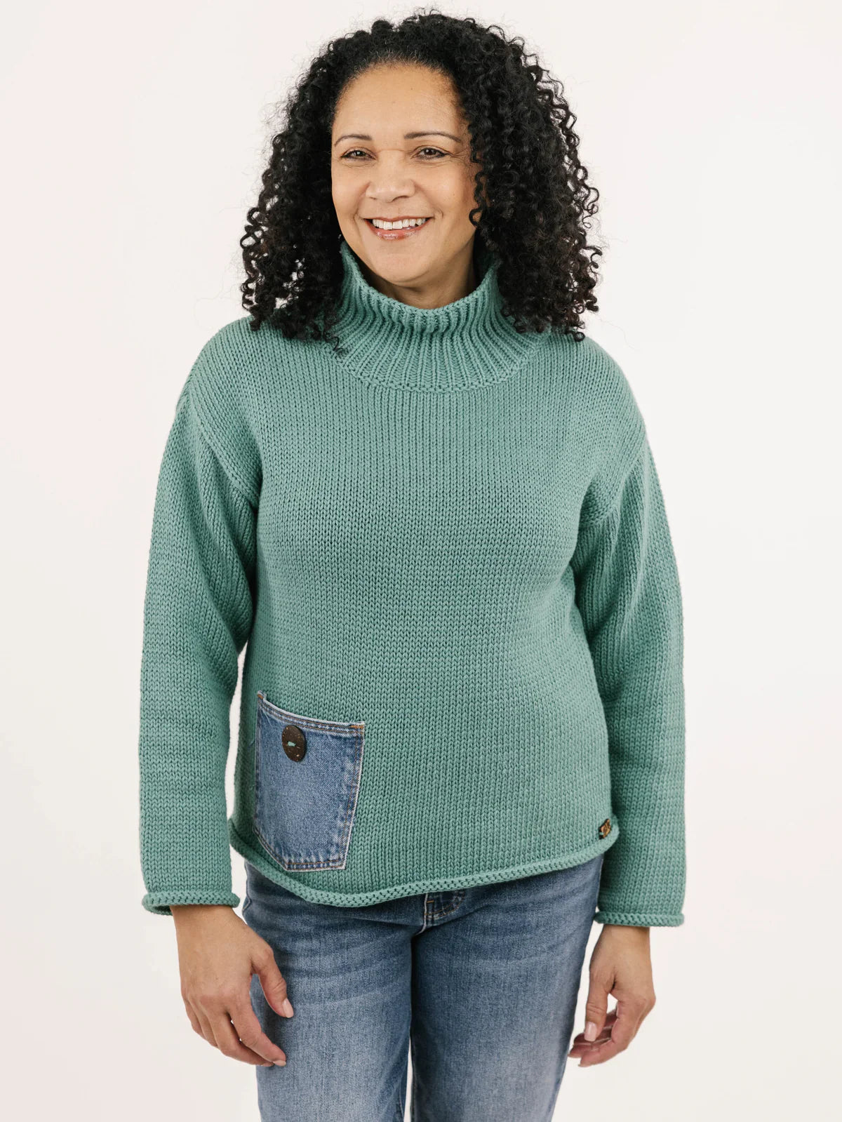 PULLOVER SWEATER | EMERIE-Jackets & Sweaters-SHANNON PASSERO-SMALL-DEEP SEA-Coriander