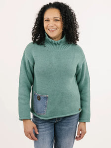 PULLOVER SWEATER | EMERIE-Jackets & Sweaters-SHANNON PASSERO-SMALL-DEEP SEA-Coriander