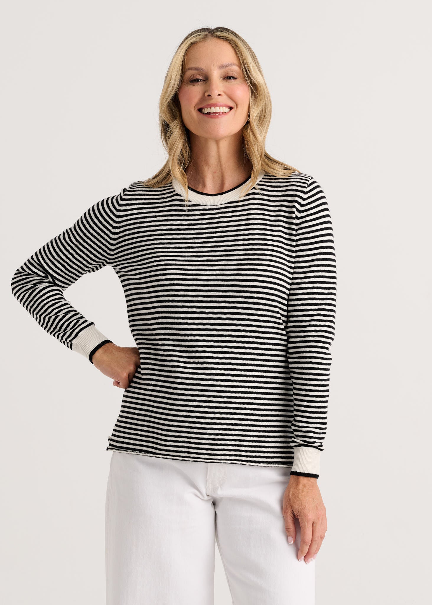 PULLOVER SWEATER | EVERYDAY STRIPE-Jackets & Sweaters-ZAKET & PLOVER-Coriander