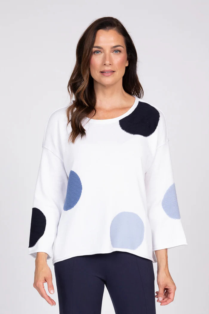 PULLOVER SWEATER | FULL CIRCLE-Jackets & Sweaters-OLIVIA-SMALL-WHITE-Coriander