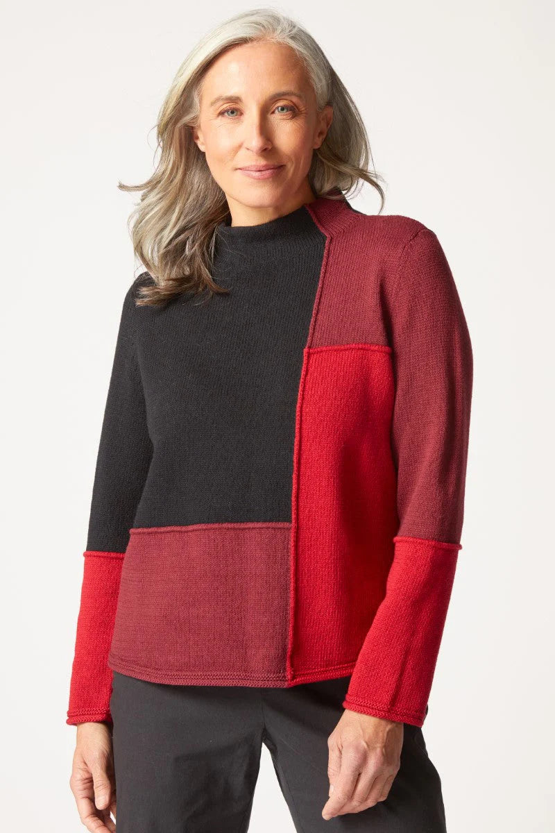 PULLOVER SWEATER | FUNNEL NECK-Jackets & Sweaters-HABITAT-XSMALL-RUBY-Coriander