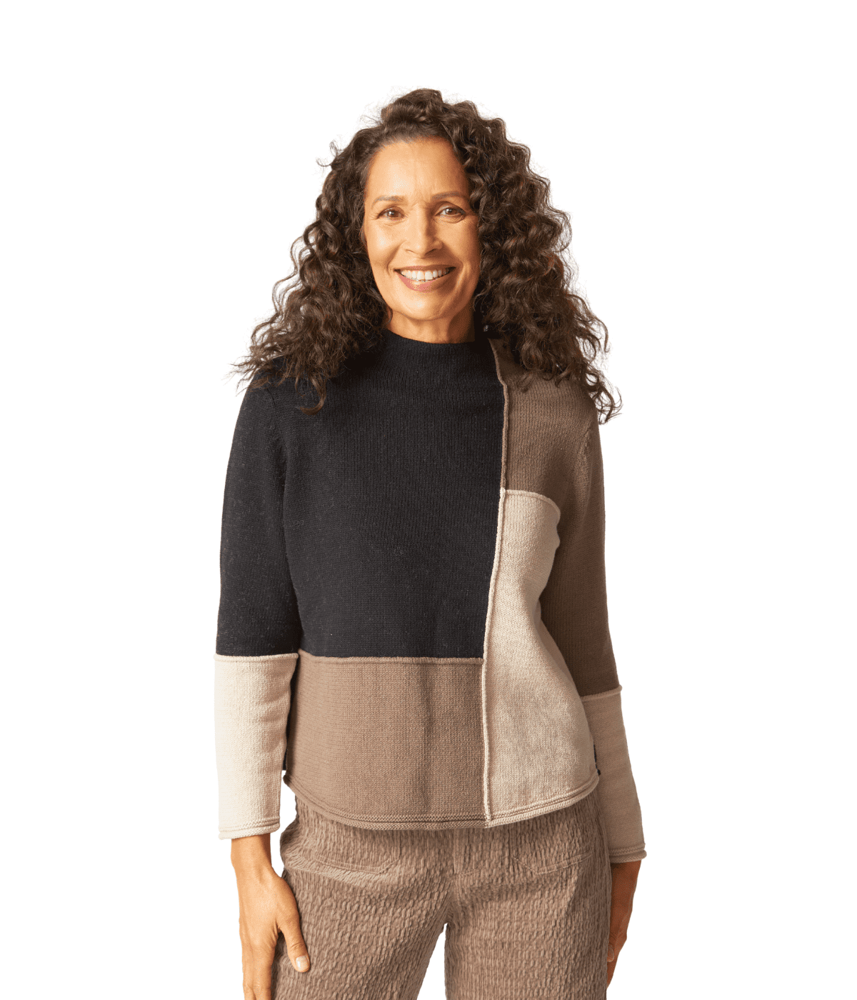 PULLOVER SWEATER | FUNNEL NECK-Jackets & Sweaters-HABITAT-XSMALL-TRUFFLE-Coriander