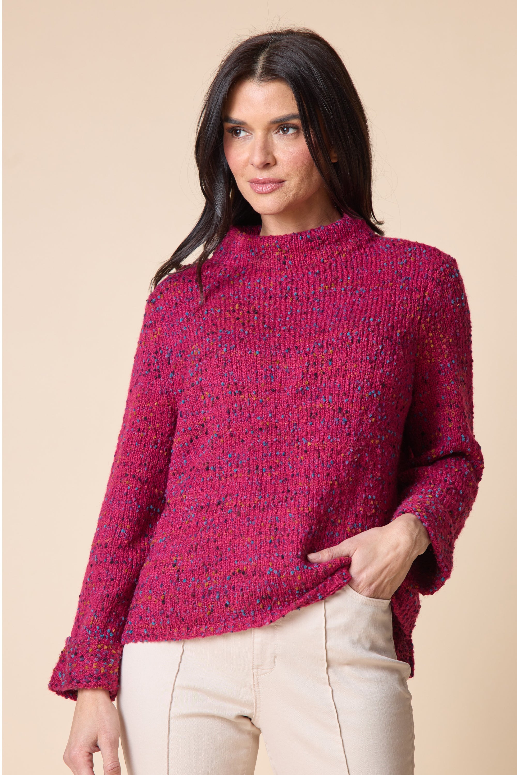 SEPT | H89056F6 FUNNEL NECK PULLOVER - need lentil-Uncategorised-HABITAT-Coriander