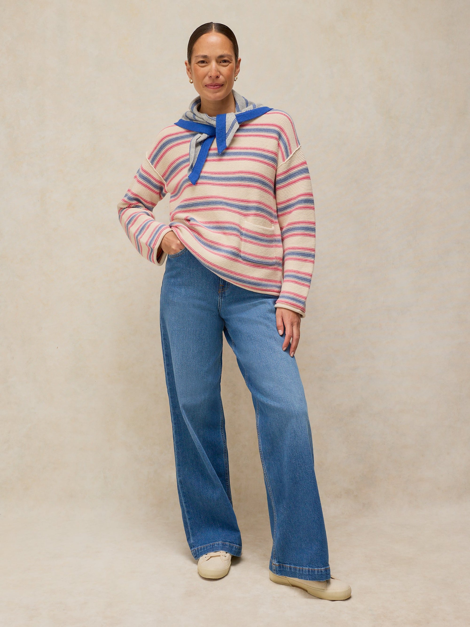PULLOVER SWEATER | GIGI STRIPE-Jackets & Sweaters-WHITE STUFF-Coriander