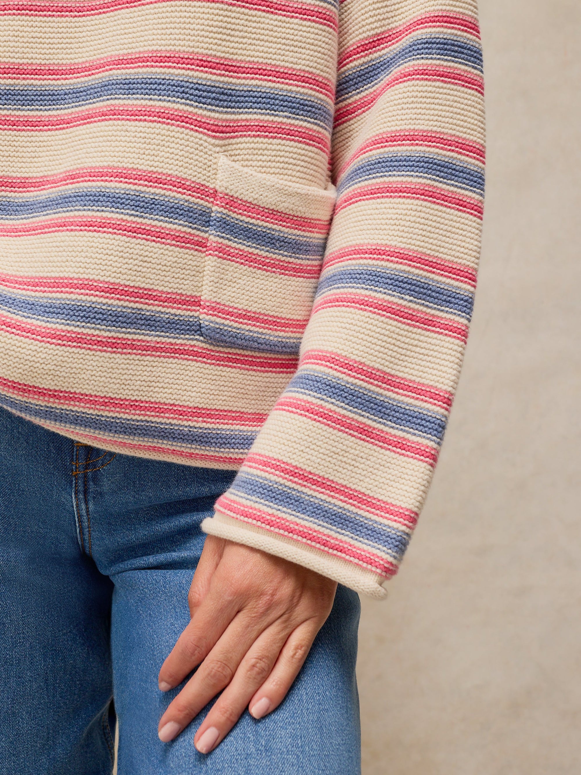 PULLOVER SWEATER | GIGI STRIPE-Jackets & Sweaters-WHITE STUFF-Coriander