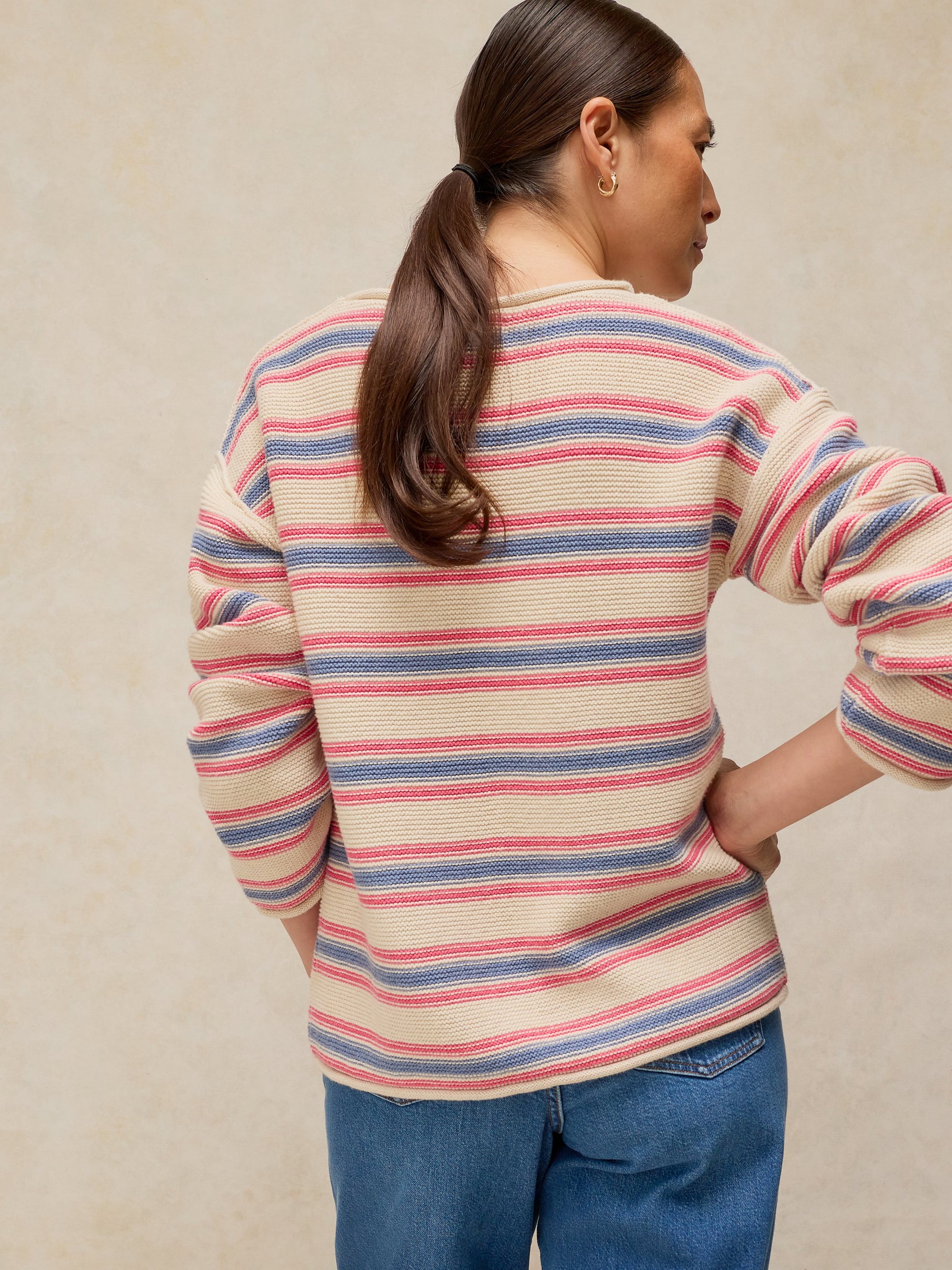 PULLOVER SWEATER | GIGI STRIPE-Jackets & Sweaters-WHITE STUFF-Coriander