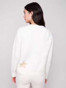 PULLOVER SWEATER | JACQUARD STAR-Jackets & Sweaters-CHARLIE B-Coriander