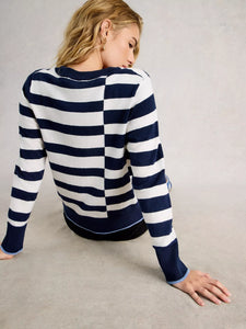 PULLOVER SWEATER | KATIE STRIPE-Jackets & Sweaters-WHITE STUFF-Coriander
