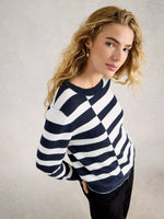 PULLOVER SWEATER | KATIE STRIPE-Jackets & Sweaters-WHITE STUFF-6-NAVY MIX-Coriander