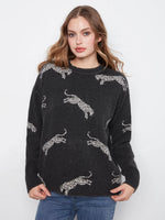 PULLOVER SWEATER | LEOPARDS-Jackets & Sweaters-CHARLIE B-XSMALL-WILD CAT-Coriander