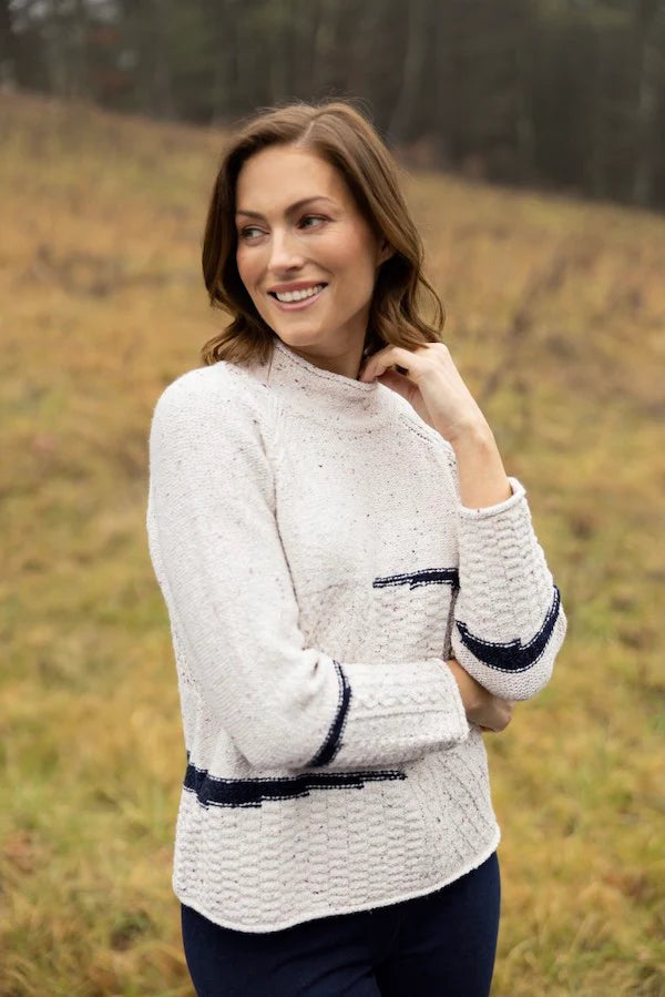 PULLOVER SWEATER | MIXED CABLE STITCH-Jackets & Sweaters-HABITAT-XSMALL-Black-Coriander