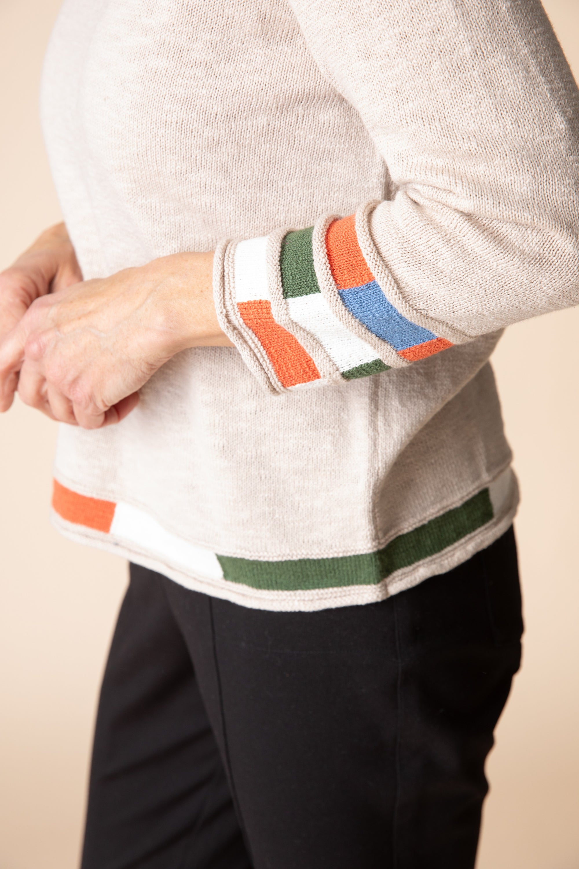 PULLOVER SWEATER | MOSAIC PULLOVER-Jackets & Sweaters-HABITAT-Coriander