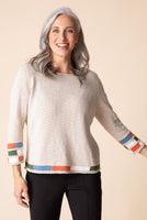PULLOVER SWEATER | MOSAIC PULLOVER-Jackets & Sweaters-HABITAT-XSMALL-DOVE-Coriander